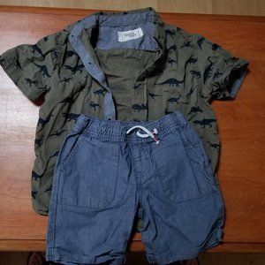 Kids Dinosaur Shirt and shorts 5 5T Free Planet Cat & Jack